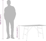 thumbnail of vidaXL Esstisch Schwarz 110x55x62 cm Massivholz Akazie