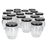 thumbnail of 20er Set Marmeladenglas Vaso Orcio 212ml + To63 Deckel Schwarz