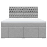 thumbnail of vidaXL Boxspringbett mit Matratze Hellgrau 180x200 cm Stoff