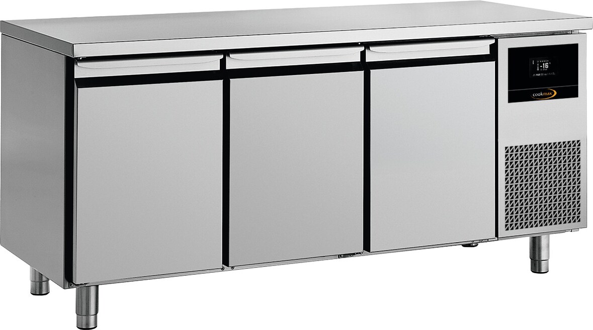 Cookmax Tiefkühltisch GN 1/1 mit
3 Türen, ohne Aufkantung