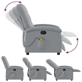 thumbnail of vidaXL Massagesessel Hellgrau Stoff