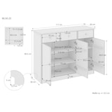 thumbnail of 90.50-25 Highboard Kommode Anrichte Kiefer Sideboard natur 3 Schubladen, 3 Türen