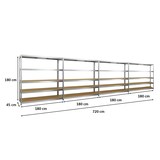 thumbnail of PROREGAL Mega Deal | 4x Schwerlastregal Giant Elephant | HxBxT 180x180x45cm | Fachlast 200kg | Verzinkt | Garagenregal, Lagerregal, Steckregal