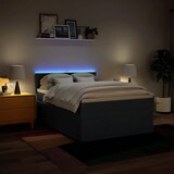 thumbnail of vidaXL Boxspringbett mit Matratze Blau 160x200 cm Stoff
