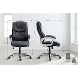 thumbnail of Sedia da ufficio Texas V2 in similpelle nero