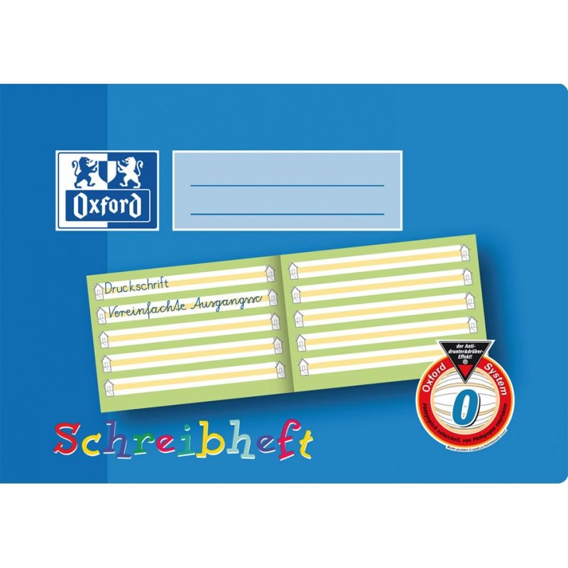 Oxford Schreibheft, DIN A5 quer, Lineatur: 0