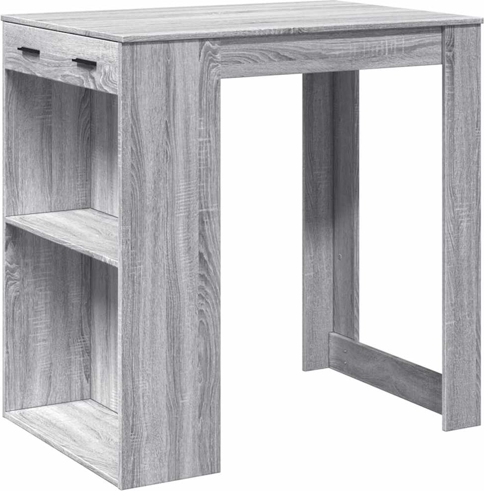 vidaXL Bartisch Grau Sonoma 102x70x103,5 cm Holzwerkstoff