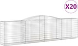 thumbnail of vidaXL Gabionen mit Hochbogen 20 Stk 400x50x100/120cm Verzinktes Eisen