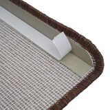 thumbnail of Juego de 15 alfombras para escaleras HWC-G49, alfombra para escaleras, juego de alfombras para escaleras, 65x25cm ~ media caña, marrón