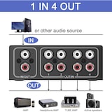 thumbnail of SpeaKa Professional SP-AS-500 4 Port Cinch-Audio-Switch Metallgehäuse SP-12540456