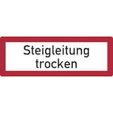 thumbnail of Feuerwehrschild, Steigleitung trocken - DIN 4066 - 297x105x0.45 mm Aluminium geprägt