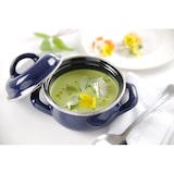 thumbnail of 8x Emaillie Suppen- /Saucentöpfchen mit Deckel, blau, 500 ml