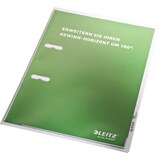 thumbnail of Sichthülle A4, grün, oben und rechts offen, dokumentenecht, PP, genarbt, Folienstärke: 0,13mm, Inhalt: 100 Stück