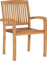 thumbnail of vidaXL Stapelbare Gartenstühle mit Kissen 6 Stk. Massivholz Teak