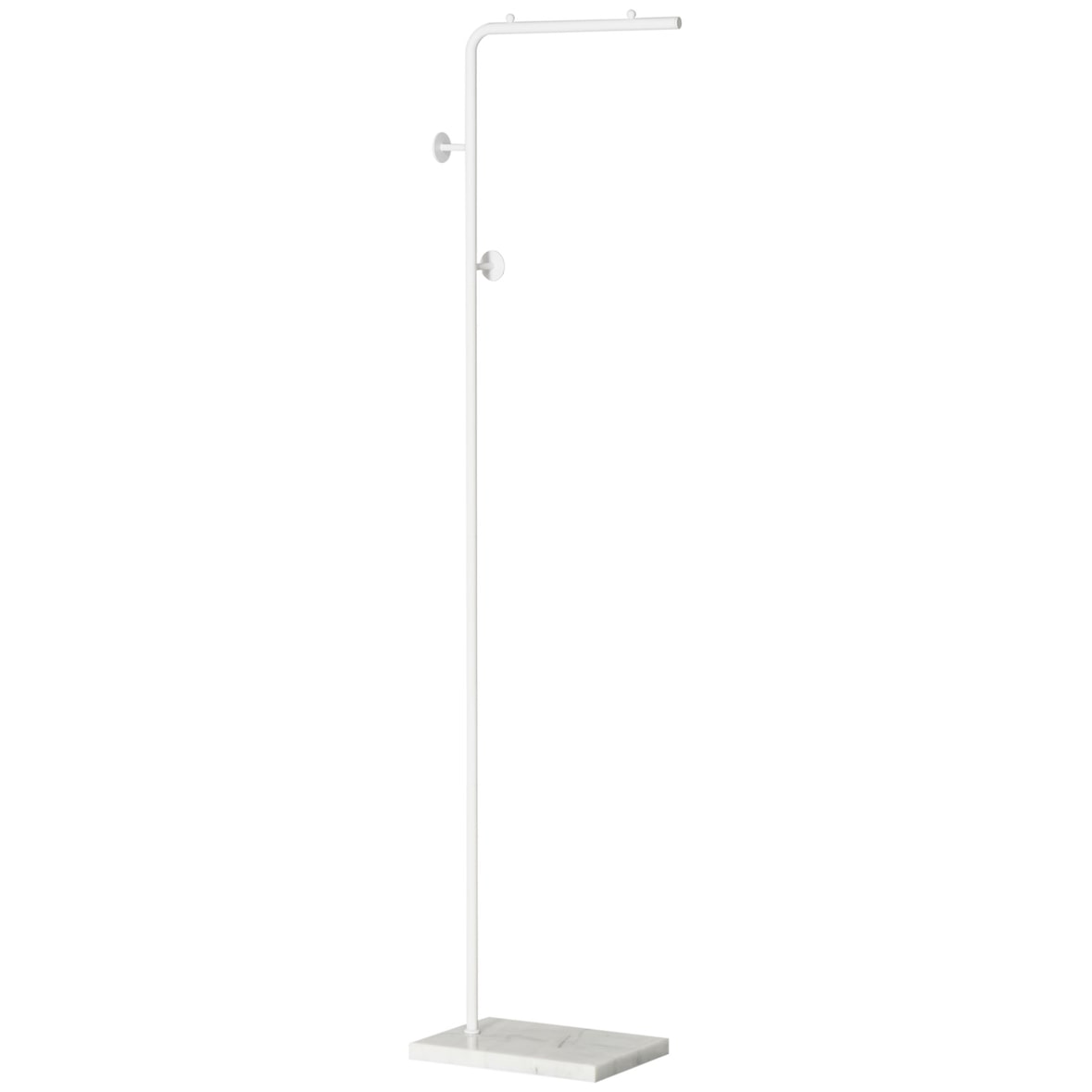 HOMCOM perchero de pie con base de mármol perchero moderno para abrigos con 2 ganchos redondos colgadores para dormitorio pasillo entrada 35x25x170cm