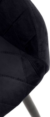 thumbnail of 2er Set Esszimmerstuhl LISAN - Samt Schwarz 47x44x84 cm | Essstühle Esszimmerstühle Küchenstühle Wohnzimmerstühle
