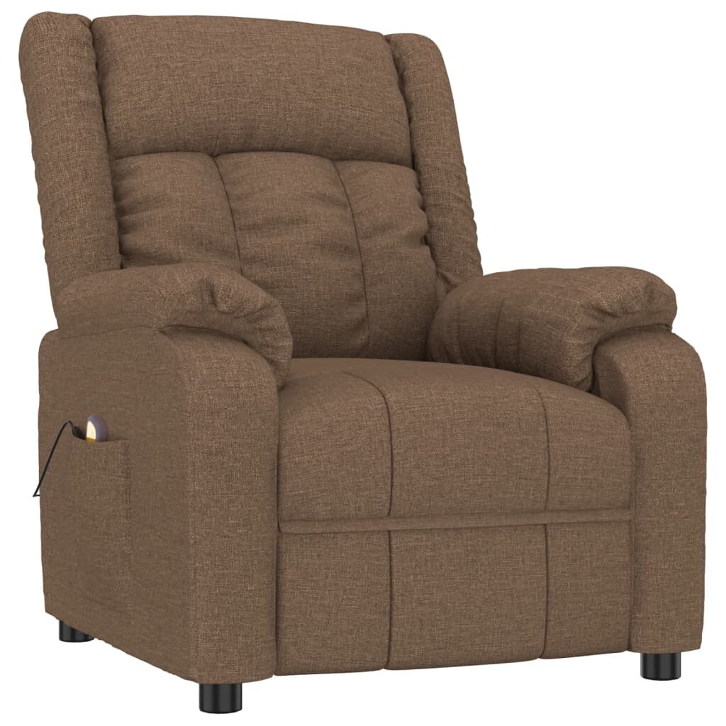 vidaXL Massagesessel Braun Stoff