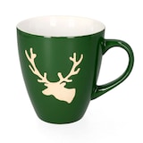 thumbnail of 6er Set Kaffeebecher Hirsch konisch 400 ml 2x Rot, Grün, Grau Glühwein Tasse