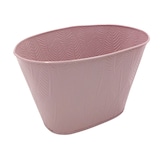thumbnail of Übertopf aus Metall oval im Blätterdesign Pflanztopf Blumentopf Gartendekoration rosa