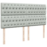 thumbnail of vidaXL Boxspringbett mit Matratze Hellgrau 200x200 cm Samt