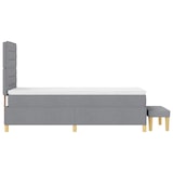thumbnail of vidaXL Boxspringbett mit Kopfteil Hellgrau 200 x 80 cm Stoff