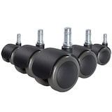 thumbnail of 5x Hartbodenrollen ROLO FIX sitzgebremst 10mm / 50mm Zinkdruckguss (5er Pack)