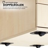 thumbnail of bümö Rollcontainer mit Hängeregister für Hängeordner, Container abschließbar in Nussbaum - Rollwagen mit Hängeregistratur als Schreibtisch