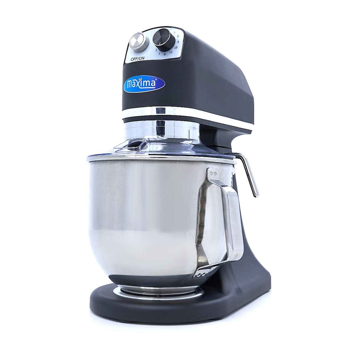 Mixer planétaire - 7 L - jusqu'à 2 kg de pâte - noir mat