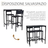thumbnail of Set Table de bar et 2 tabourets modèle LIGNANO coloeur NOIR, pour l'intérieur ou l'extérieur sous pergola, par Yelloo