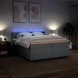 thumbnail of vidaXL Boxspringbett mit Matratze Hellgrau 200x200 cm Stoff