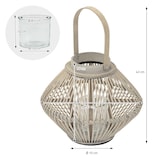 thumbnail of ECD Germany Bambus Laterne, Windlicht H:42 cm Holzfarbe, Gartenlaterne mit Henkel & Glaseinsatz, Bambuslaterne, Kerzenhalter Innen/Außen, Deko Laterne