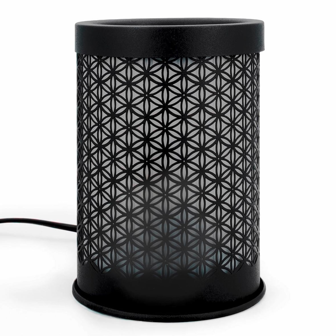 Candle Brothers  Elektrische Duftlampe, LED Aromalampe, Flower of Life Design, HxBxT: 22x15x15 cm, Duroplast, weiß