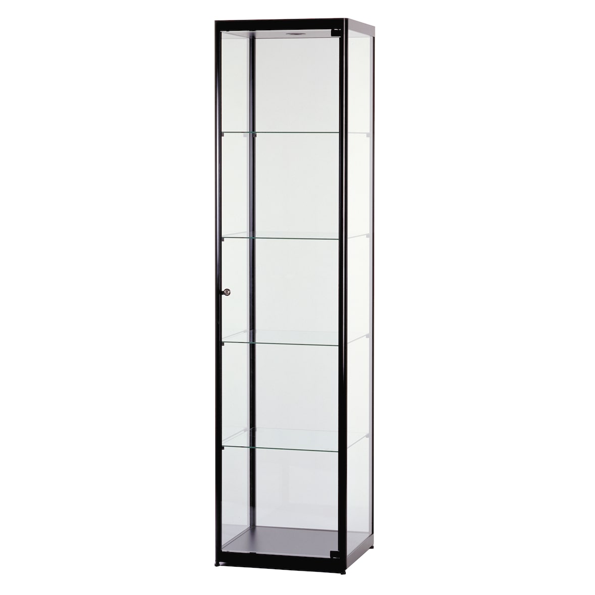 Vitrine Colonne Noire Eclairée 50x50x200cm SARAZINO Vitrines