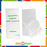 thumbnail of DayBays 5000 Stk. Seitenfaltenbeutel Pide Beutel 28+16x56 cm HDPE Dispenser Pack Transparent