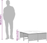 thumbnail of vidaXL Gartenhocker mit Kissen 4 Stk., Sitzhocker mit Stahlrahmen, Fußhocker für Garten Terrasse, Hocker Gartenmöbel, Beige Poly Rattan