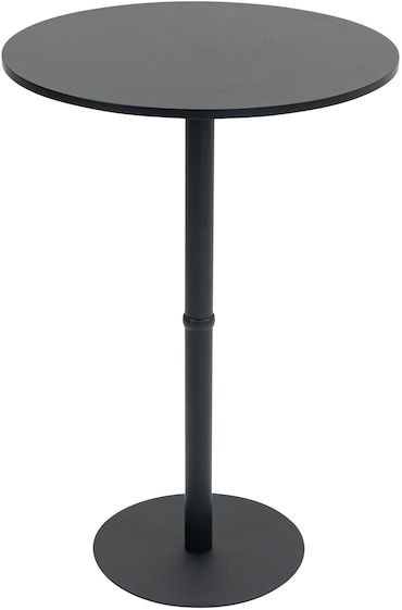 Table Haute Bistrot Ronde Hereford – Plateau Bois Massif Ø60 Cm, Pied Métal Noir Stable, Style Industriel Élégant Pour Cuisine Ou Bar