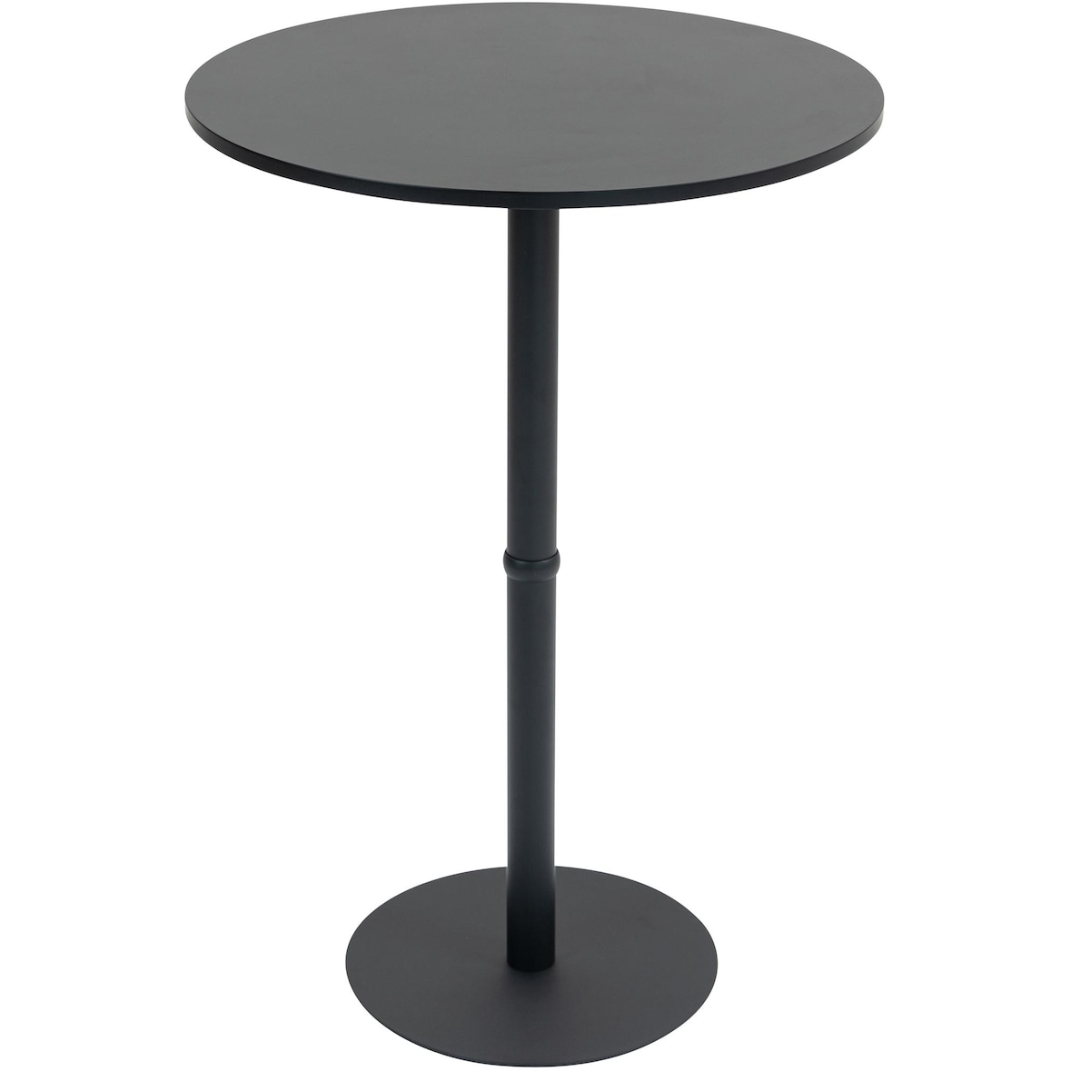 Statafel Hereford rond zwart/zwart/75 cm