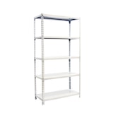 thumbnail of SimonRack Metallregal, 2000x1000x500 mm, 5 Ebenen, Metallboden, 180 kg Biegepunkt, Schutzhülle enthalten, Weiss - Simonclick