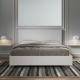 thumbnail of Letto Matrimoniale con rete 160x200 struttura bianco frassino testata Nobilitato/Similpelle bianco Level