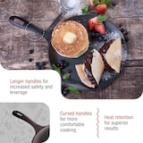 thumbnail of Victoria Piastra per Grigliare Ghisa Induzione Comal per Pizza 26cm, Fuoco Barbecue Forno, VIC-32999, Nero