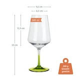 thumbnail of Milano Rotweinglas green line 2er Set aus Polycarbonat 580 ml bruchfest BPA-frei leicht ideal für Wein Aperol