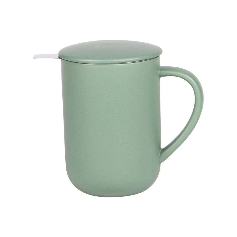 Tisanière Uno amande mat 47 cl -  47.00 cl Vert Rond Grès Table Passion 14.00x9.00 cm