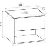 thumbnail of VCM Badmöbel Waschtisch Lendas Anthrazit / Honig-Eiche 0