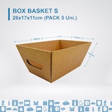 thumbnail of 5x Leere Kartonschachtel ohne Deckel 26x17x11cm - Geschenkbox für Weihnachten, Ostern, Vatertag, Muttertag, für Firmenkörbe