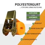 thumbnail of 4 Stück Spanngurte mit Ratsche Zurrgurt 6m 1000kg 1-tlg zur Ladungssicherung