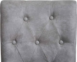 thumbnail of 6er-Set Esszimmerstuhl gepolstert | HxBxT 98x47x62cm | Sitzhöhe 42cm | Nieten | Stoff/Textil | helle Beine | Hellgrau | Stuhl Küchenstuhl