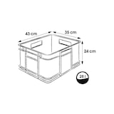 thumbnail of Keeeper - Aufbewahrungsbox 28L Grau 43x35x24 cm EURO-BOX - Kollektion Bruno ECO