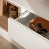 thumbnail of KLAST Mueble recibidor flotante en madera color blanco y natural Hazan