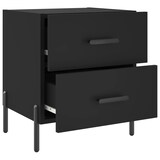 thumbnail of Tables de chevet 2 pcs noir 40x35x47,5 cm bois d’ingénierie – Modèle Approche