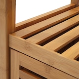 thumbnail of Badezimmerset HWC-B18, Komplett Badezimmer Badmöbel Badset Badschrank mit Tür, Bambus